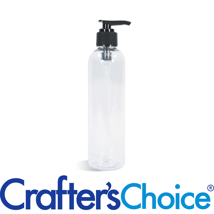 4 oz Clear Bullet w/ Black Ribbed Saddle Pump Set