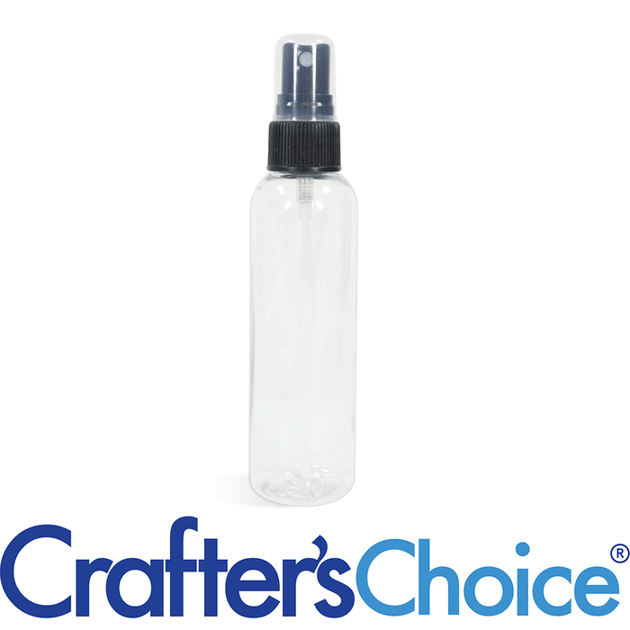 4 oz Clear Bullet w/ Black Ribbed Sprayer - 20/410