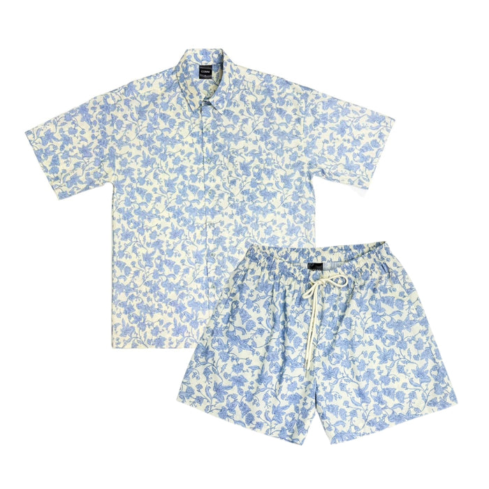 Aged Blue Floral Shirt SS26