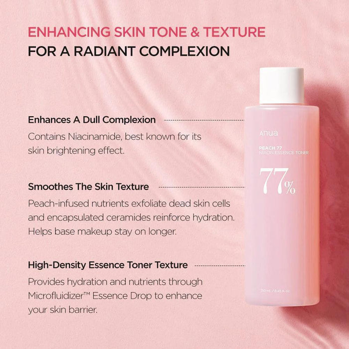 ANUA Peach 77% Niacin Essence Toner 250 mL