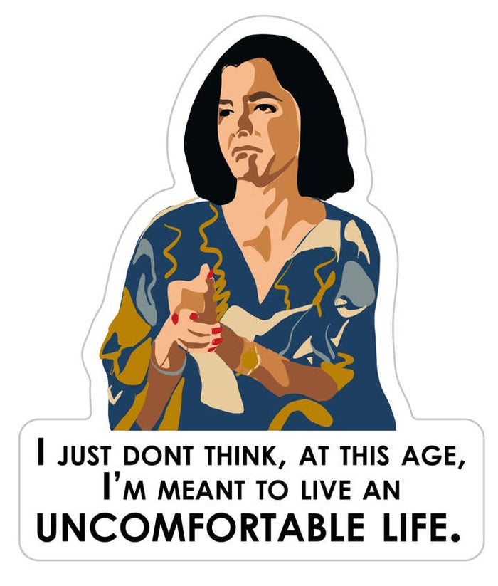 Uptripping "At This Age" sticker featuring bold text and vibrant colors, perfect for decorating notebooks or laptops.