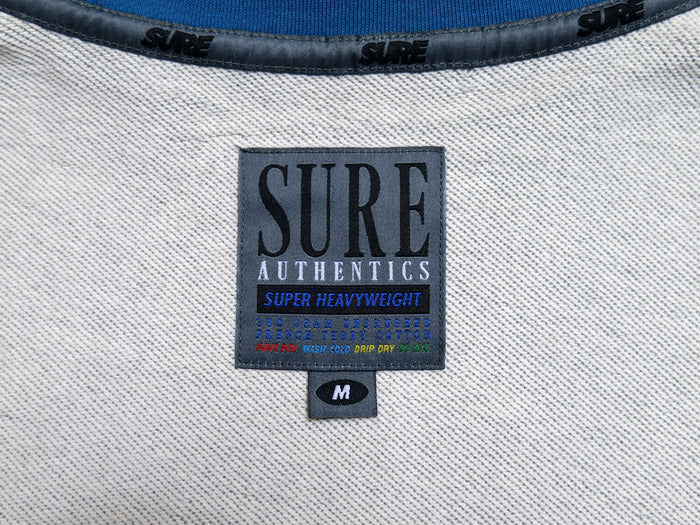 Authentics Embroidered Super Heavyweight 1/4 Zip - Athletic Heather / Blue