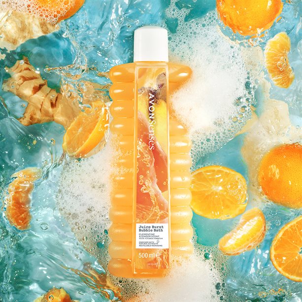 Avon Senses Juice Burst Clementine & Ginger Bubble Bath - 500ml