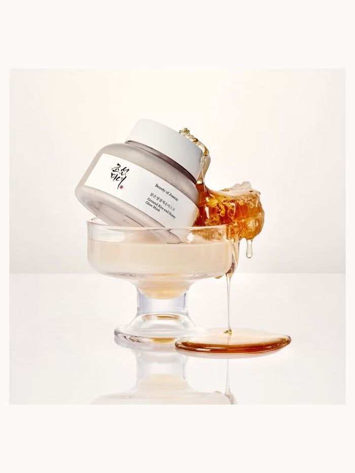 Beauty of Joseon Ground Rice and Honey Glow Mask in a 150ml jar, showcasing its natural ingredients and nourishing skincare formula.