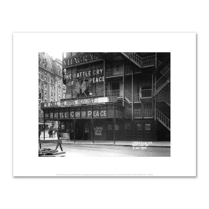 Granville W. Pullis, Interbrough Rapid Transit Co., Broadway and 44th Street, 9/26/1915, Fine Art Prints in various sizes by Museums.Co