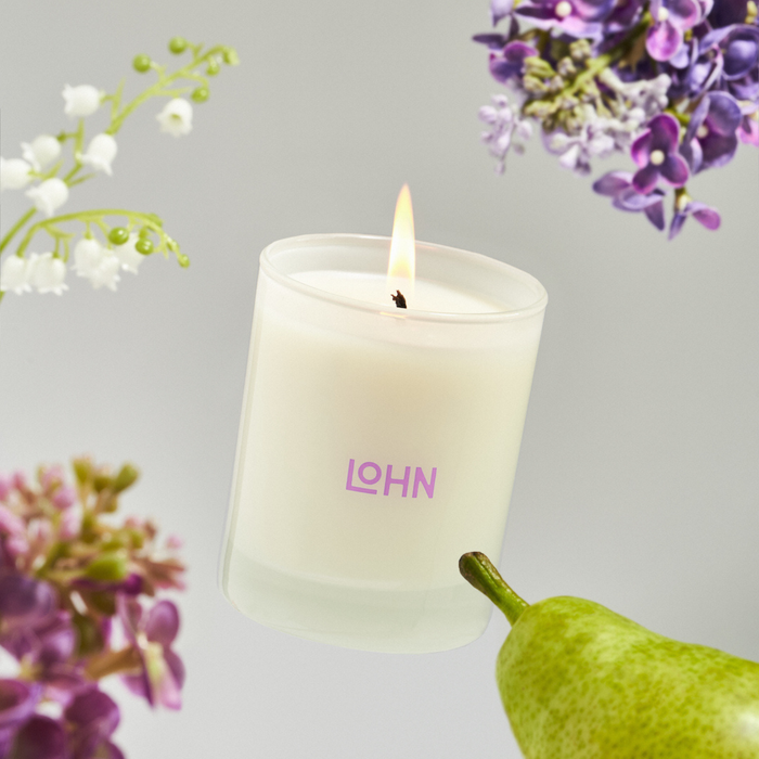 Lohn-Bud Candle - Lilac & Pear-Home-LOHNBUDCandleScentNotesCloseSquare-The Detox Market |