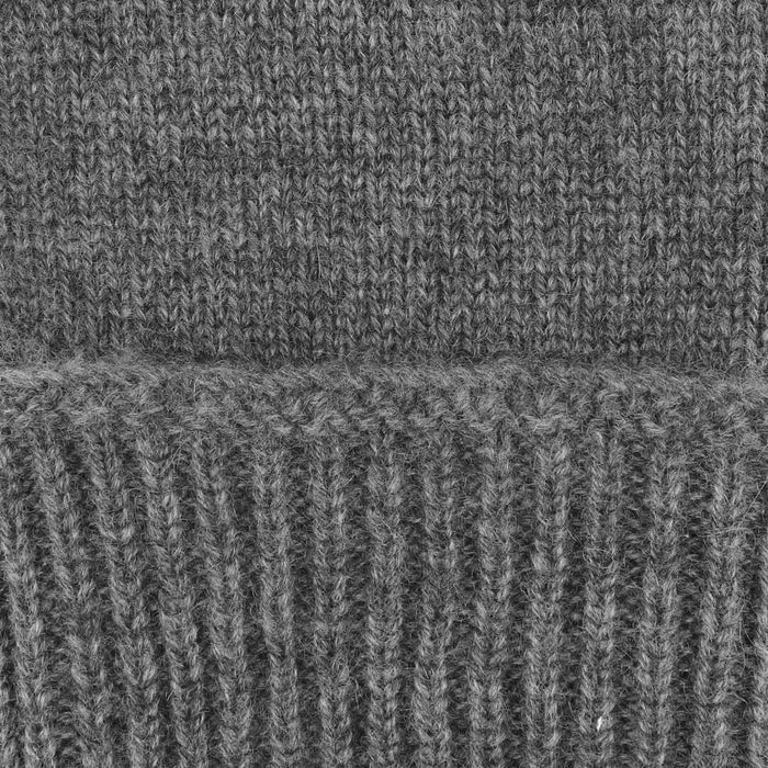 Cashmere handsker med rib kant i mørkegrå