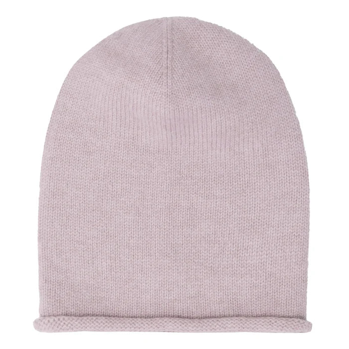 Cashmere hue i glat strik i rosa