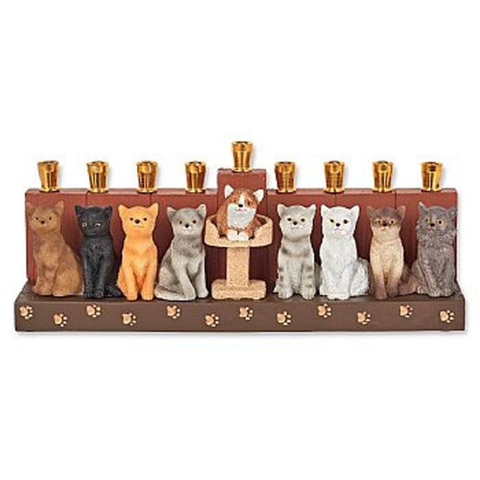Cat menorah - Candlestock.com