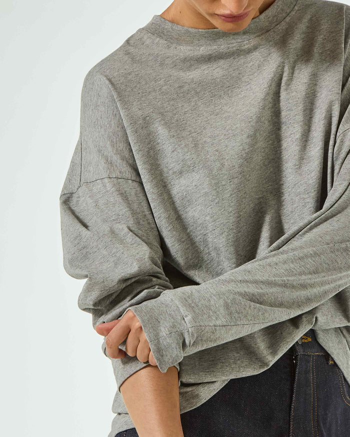 Classic Cotton Long Sleeve T-Shirt - Grey