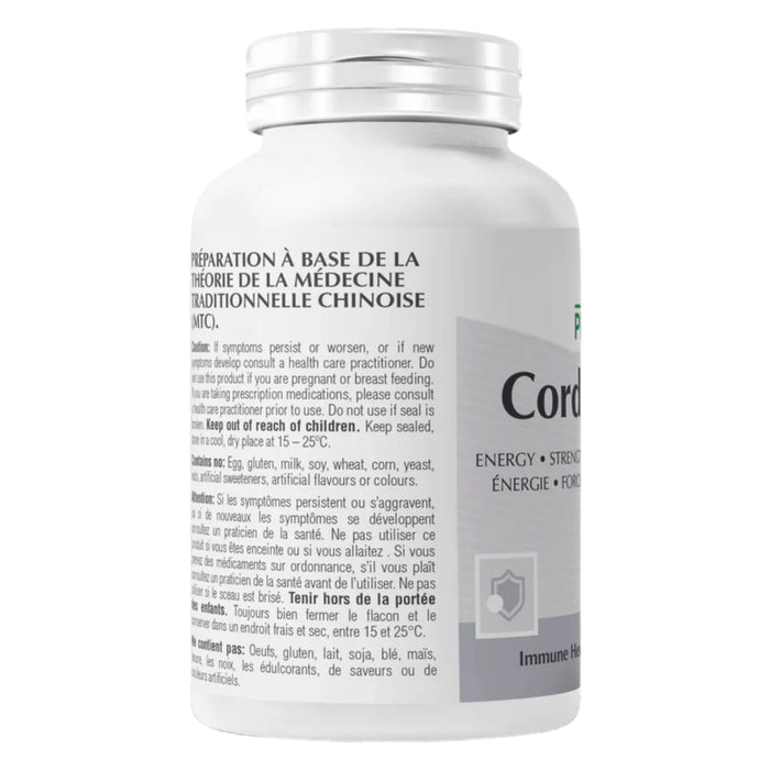 Side of Bottle of Provita Cordyceps Forte