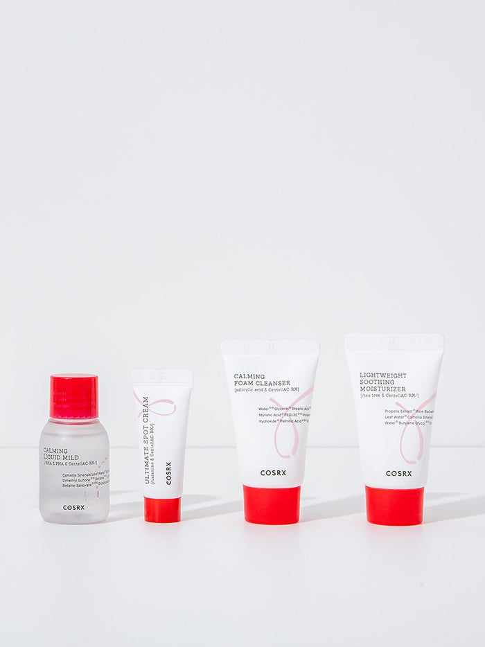 COSRX Acne Hero Kit Mild 4 Step مجموعة العناية للبشرة الحساسة والحبوب