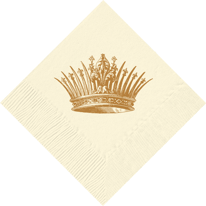 Elegant Crown Cocktail Napkins by Alexa Pulitzer featuring intricate crown design for stylish gatherings and celebrations.