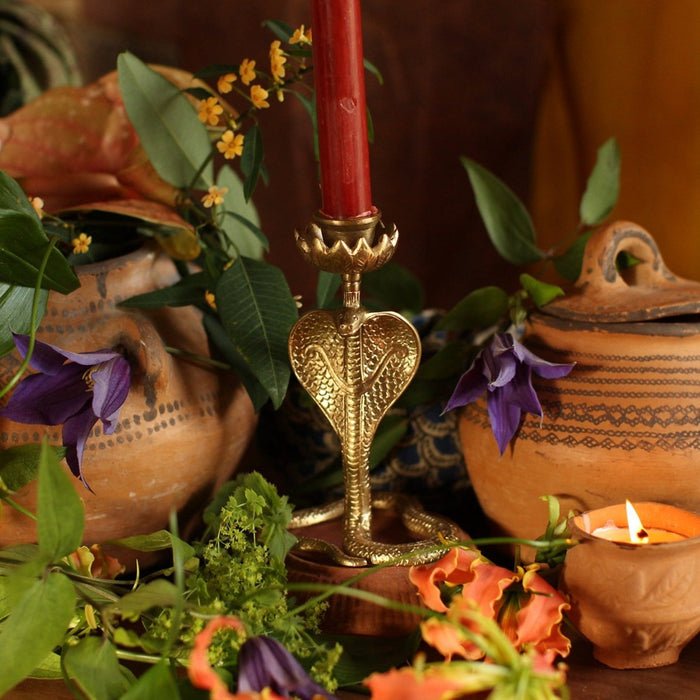 Dakota Snake Taper Candle Holder