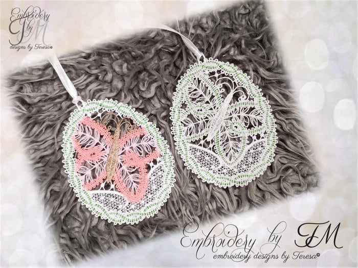 Egg bobbin lace No.3/FSL/4x4 hoop