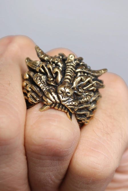 FOO DOG RING (BRASS)
