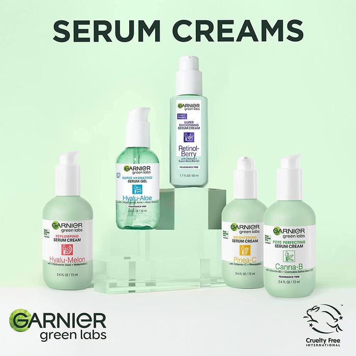 GARNIER Green Labs Super Smoothing Serum Cream Night Cream + Serum + Eye Serum Retinol Berry