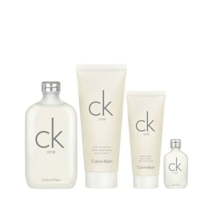 Gift Set: CK One EDT 200ml + 15ml + Body Lotion 200ml + Shower Gel 100ml-LIMITED EDITION