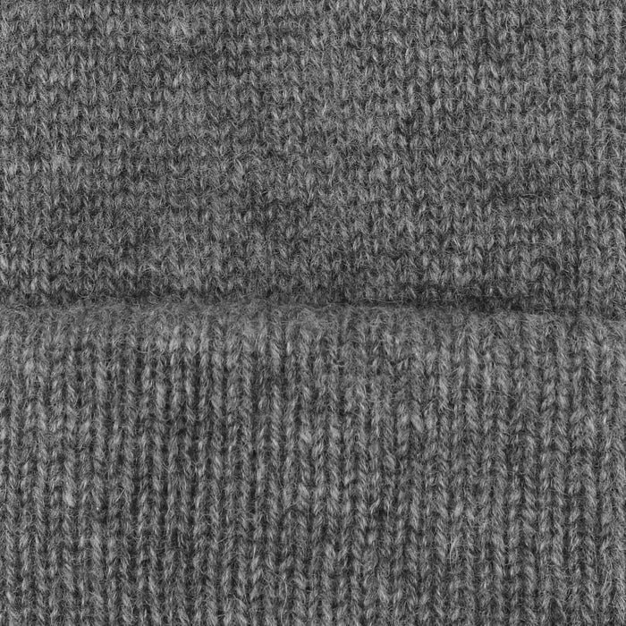 Glat strikket cashmere handsker i mørkegrå
