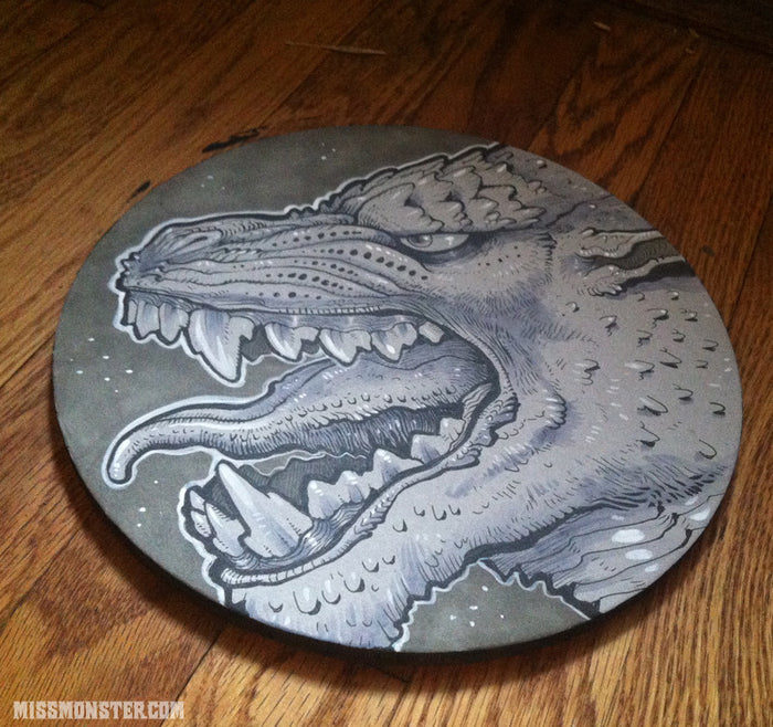 GODZILLA ORIGINAL INK DRAWING- BIG ROAR