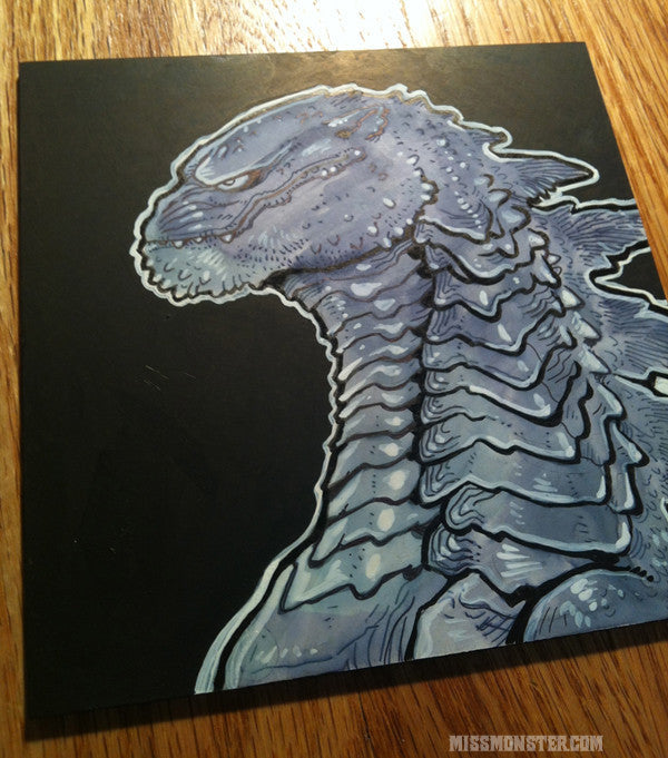 GODZILLA ORIGINAL INK DRAWING- SIDE