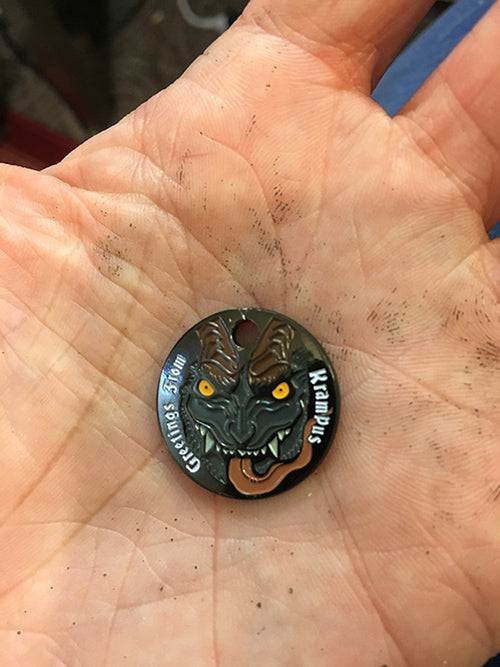 GREETINGS FROM KRAMPUS- ENAMEL TAG