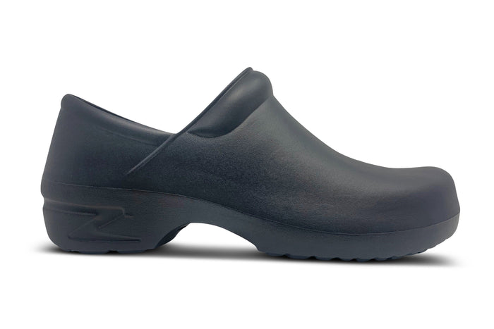 Hey Collection Black Ariel Lightweight Slip-Resistant Professional Clogs