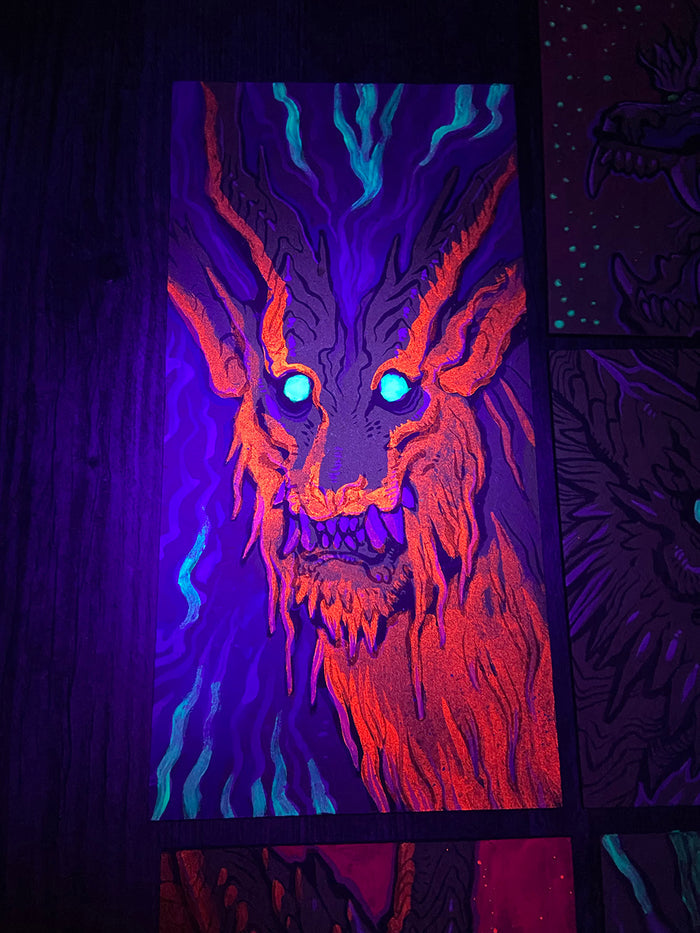 INK PAINTINGS ON WOOD BOARD