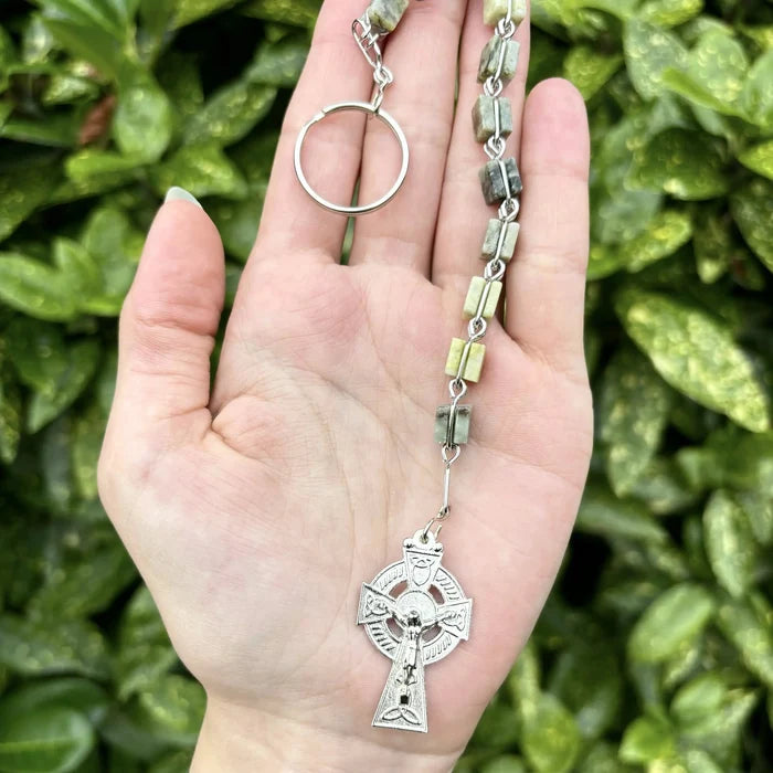 Irish Penal Rosary Keychain Great for Men