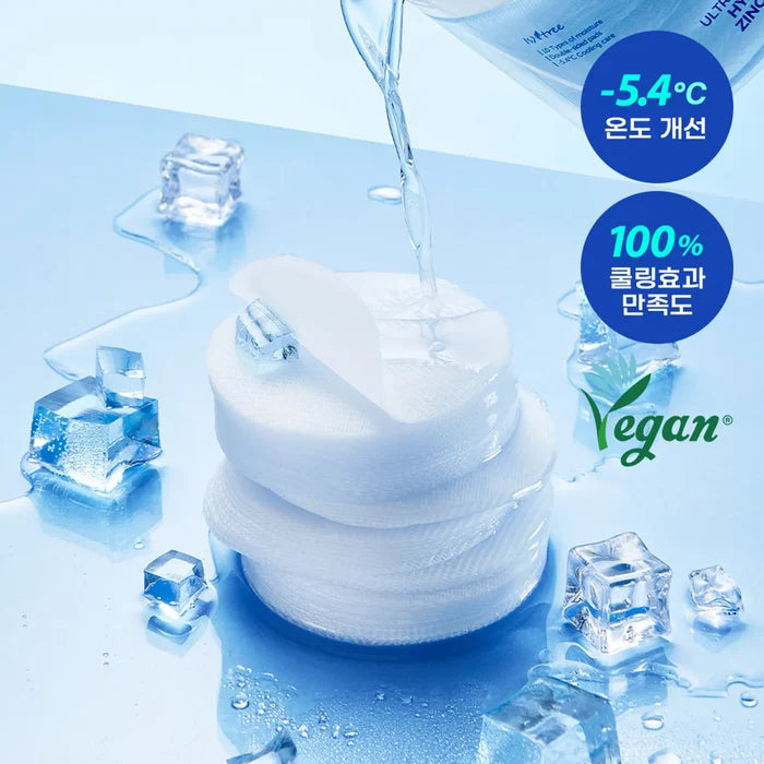 ISNTREE ULTRA-LOW MOLECULAR HYALURONIC ACID ZINC COOLING PAD تونر باد بالهايلرونك من ازنتري