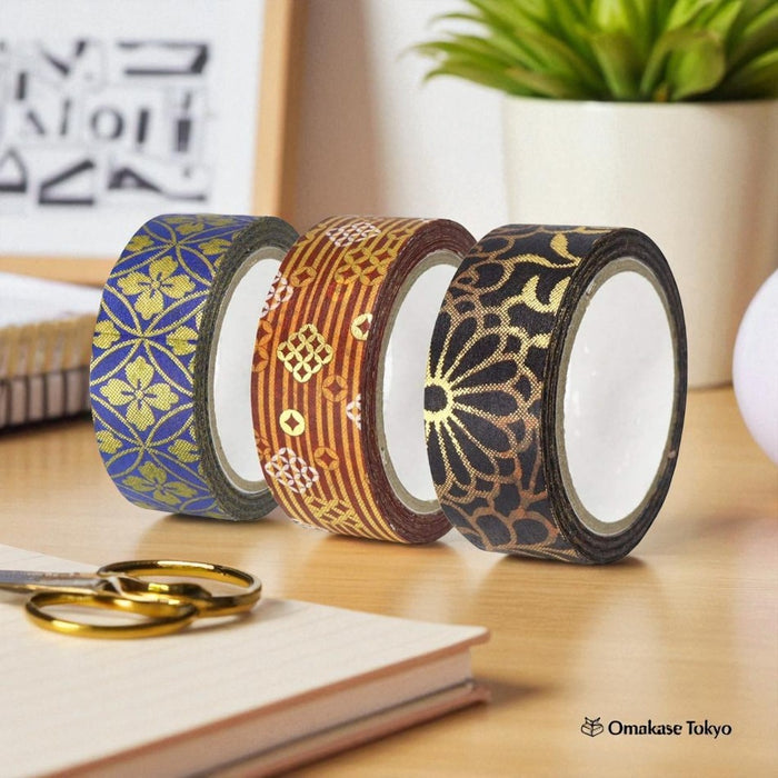 Japanese Washi Masking Tape Set 3 Rolls
