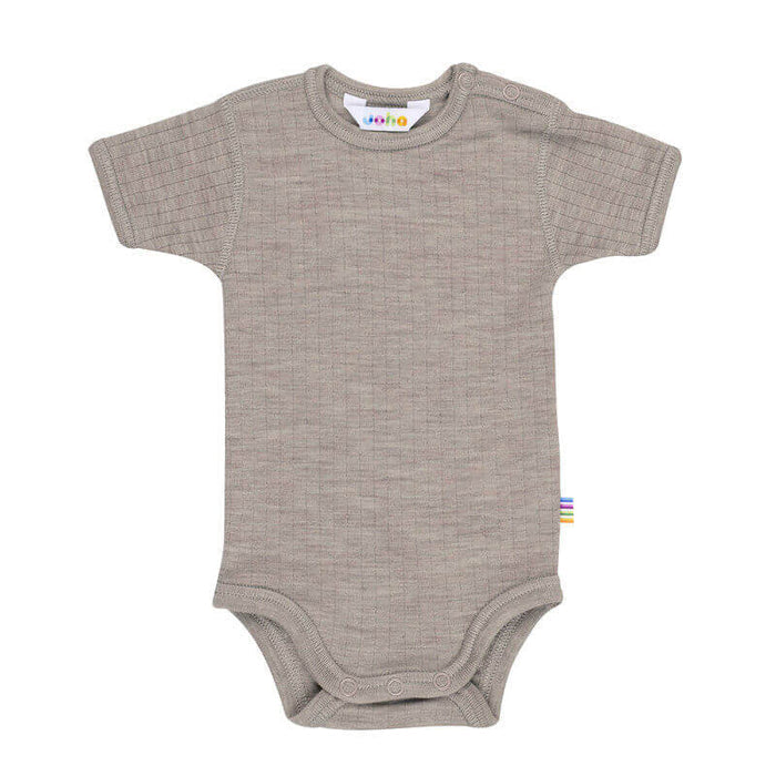 Joha uld body med korte ærmer beige-0