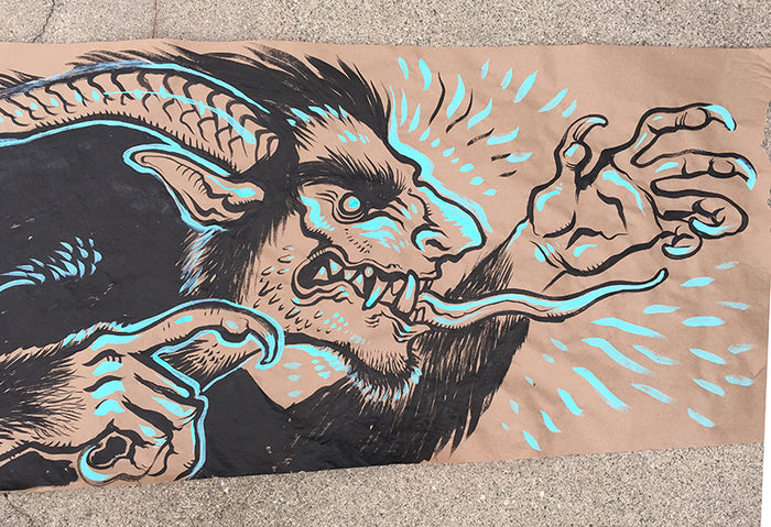 KRAMPUS INK DRAWING
