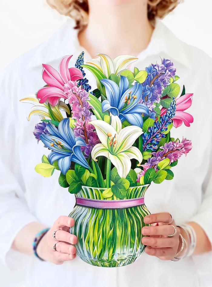 Lilies & Lupines Pop-Up Flower Bouquet Card