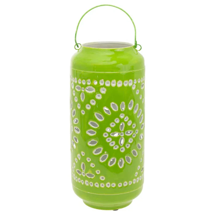 Lime Metal Lantern Large