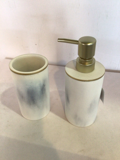 Lotion Dispenser White 2 piece Bathroom Access