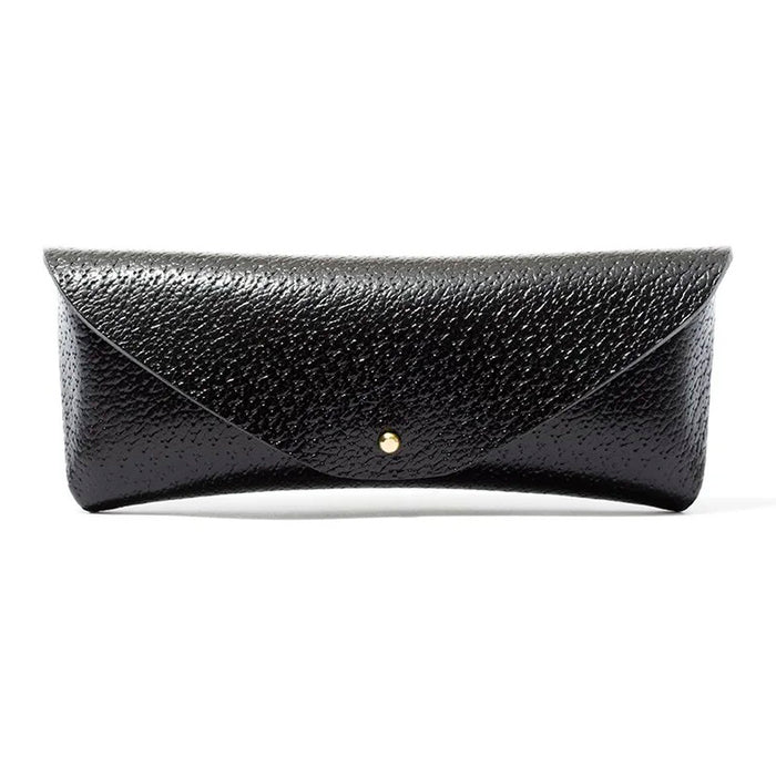 Lucas de Staël - Pecari Black Leather Embossed Eyeglasses Case - Size Small