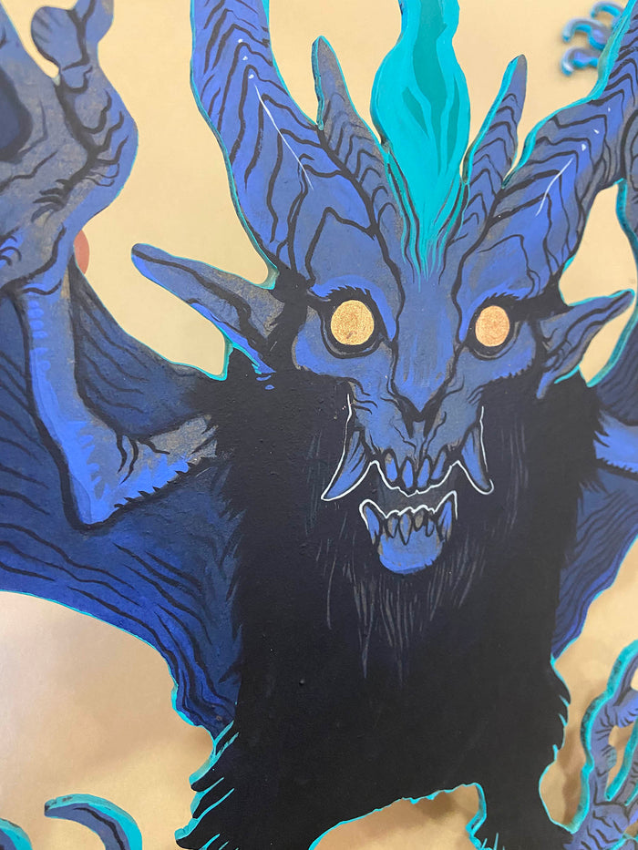 MEDIUM BAT DEMON PAINTINGS