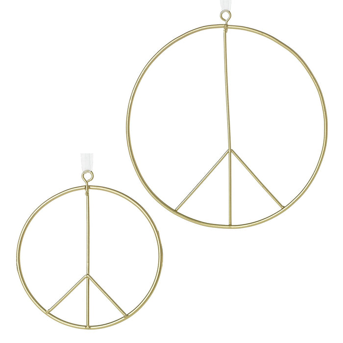 Metal Peace Sign Ornament