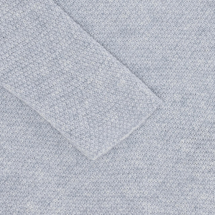 Minilux cashmere pullover i lysegrå med 2 knapper ved skulder