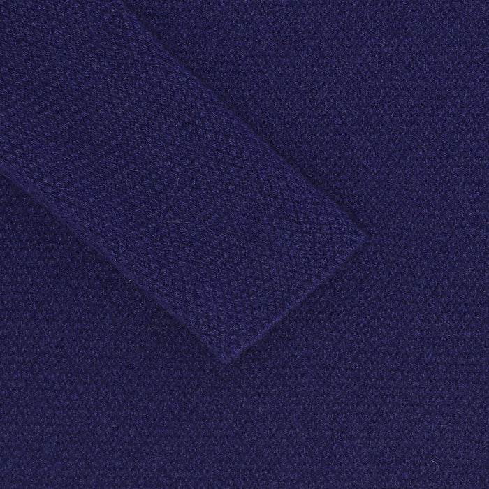 Minilux cashmere pullover i marineblå med 2 knapper ved skulder
