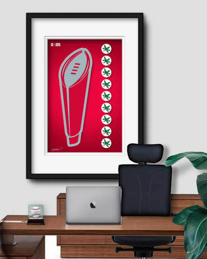 Minimalist College Football Champions 2024 Limited Edition Art Print