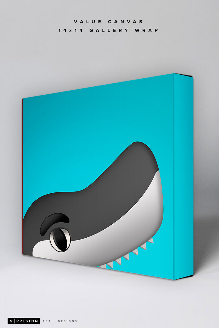 Minimalist S.J. Sharkie Canvas