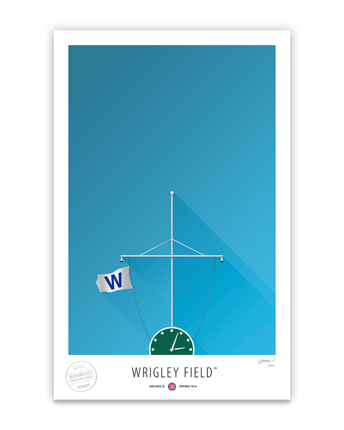 Minimalist Wrigley Field Art Print