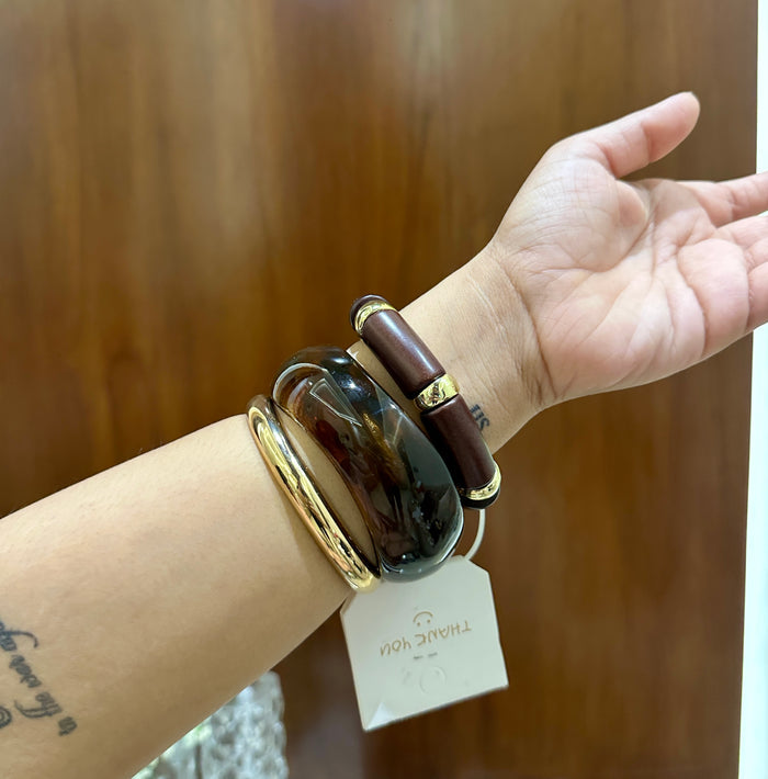Modern Resin Bangle Stack Set Of 3 RB 09