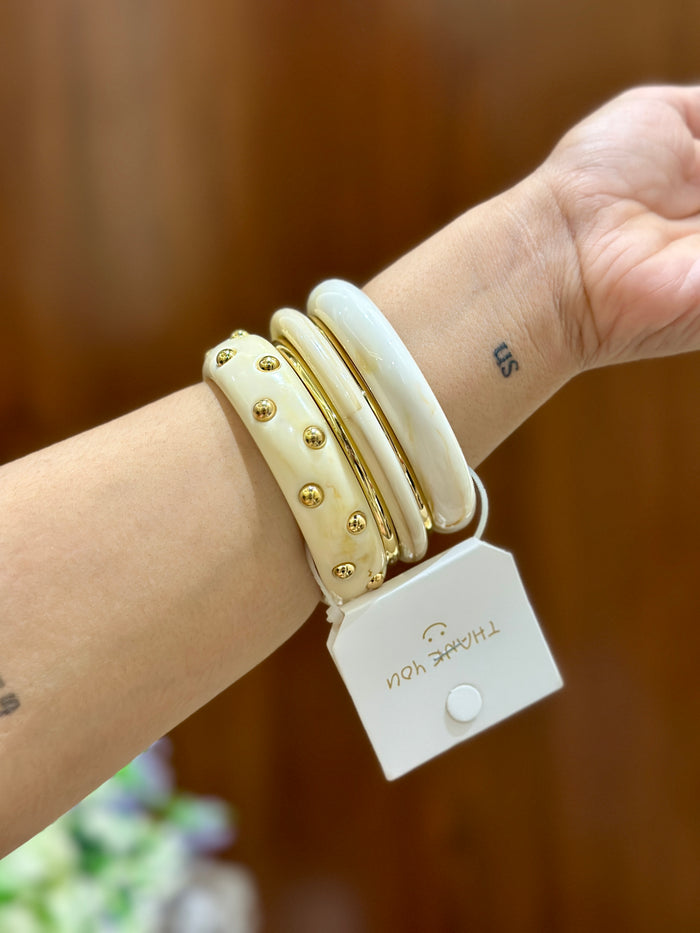 Modern Resin Bangle Stack Set Of 5 RB 02