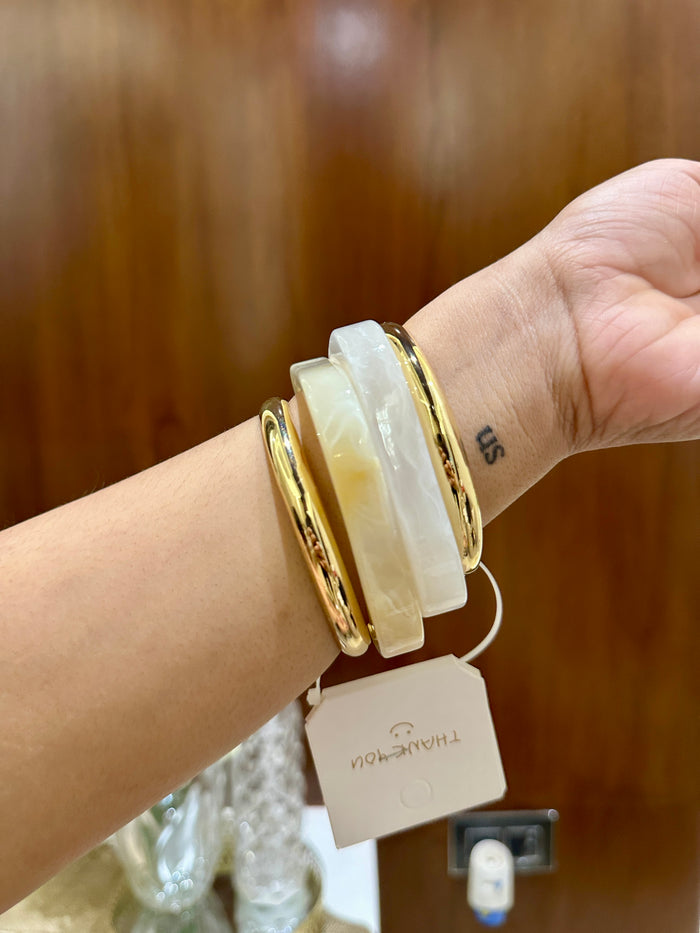 Modern Resin Bangle Stack Set Of4 RB06