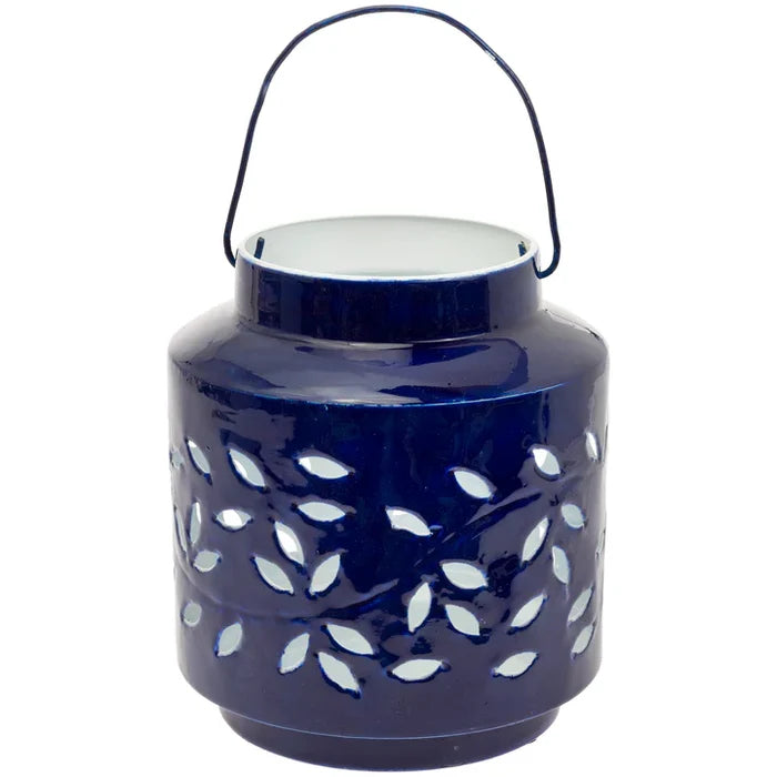 Navy Metal Lantern Medium