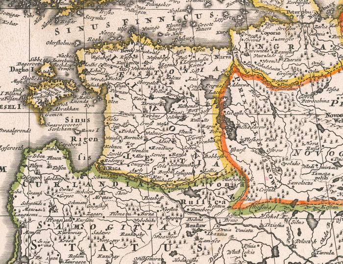 Old Map of Scandinavia, 1720 by Johann Baptist Homann - Nordic, Baltic, Denmark, Sweden, Finland, Russia, Estonia, Latvia, Lithuania