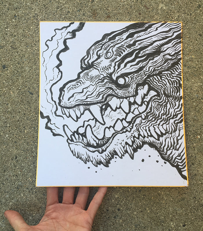 ORIGINAL INK DRAWING- CRABBY DRAGON